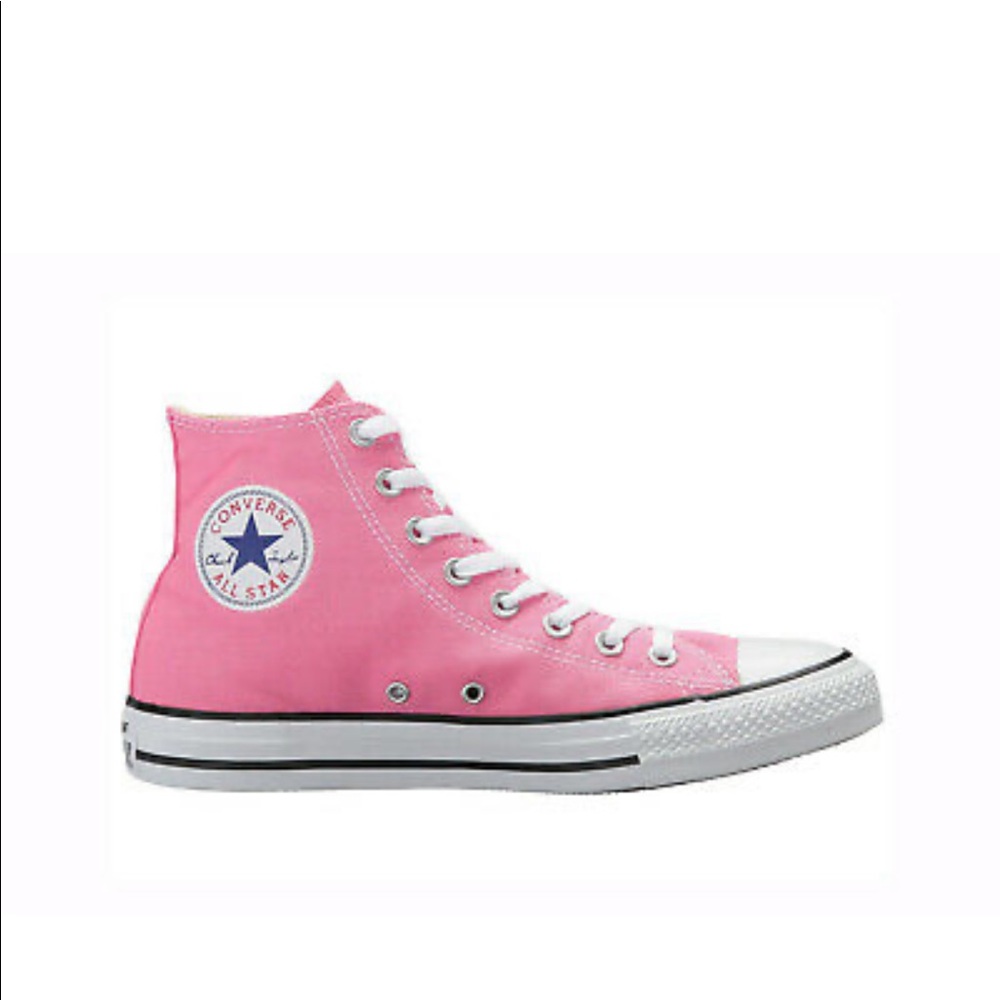 pink hi top converse size 6.5 womens